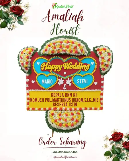 Papan Bunga Pernikahan Batang Kuis
